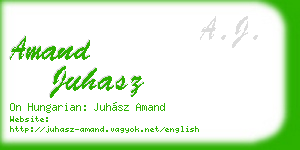 amand juhasz business card