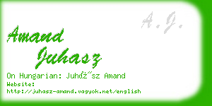 amand juhasz business card